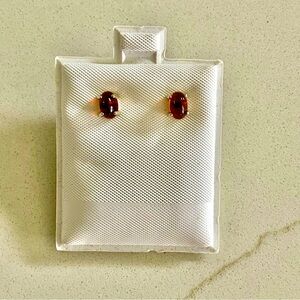 Sterling Silver 925 oval Cabachon Citrine earrings